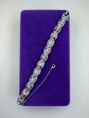 💛 Vintage D’Orlan Rhodium Plated Buried Treasure Bracelet | Designer